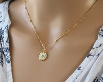 Dainty Gold Aries Zodiac Necklace | Astrology Pendant | Birthday Gift |  Astrology Sign | Horoscope Necklace