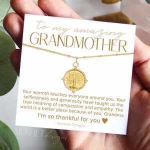 Stamboomketting voor grootmoeder, kerstcadeau voor oma, gold filled hanger voor oma, waterdichte sieraden