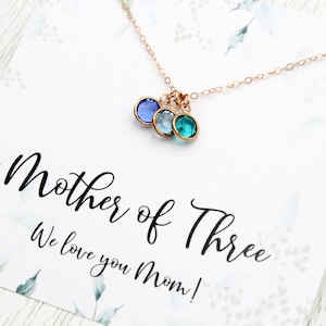 Mother's Day Birthstone Necklace Gift Personalized Necklace Select Message Card Personalized Grandma Gift Crystal Gift for Her image 4