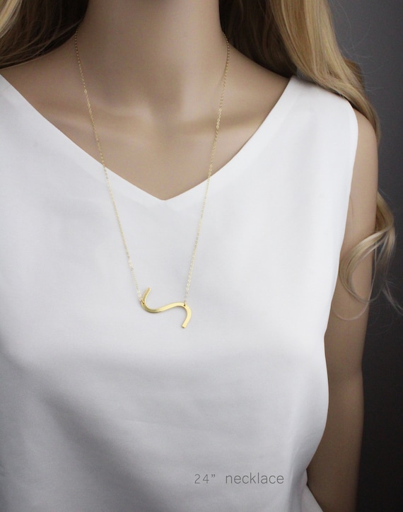 Letter Necklace Initial Pendant 
