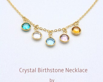Swarovski Crystal Birthstone Necklace | Personalized Jewelry Gift