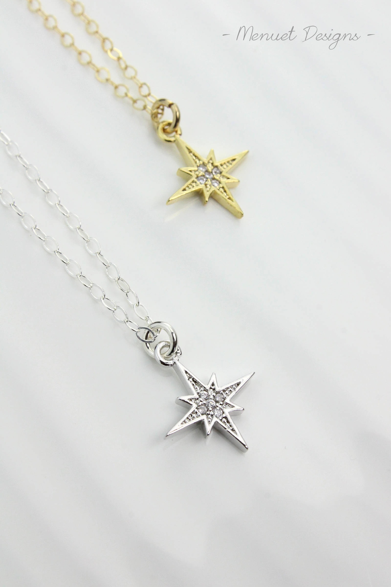 Custom Polaris Birthstone Jewelry Cubic Zirconia Star | Etsy