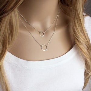 Open Circle Necklace | Sterling Silver Karma Necklace | Eternity Circle Necklace | Minimalist Gold Filled Necklace