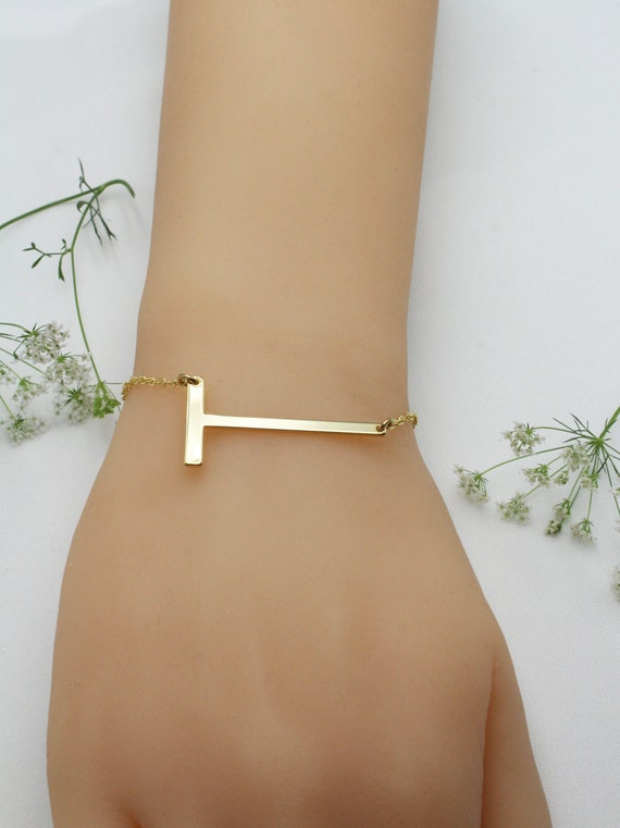 Gold Letter Z - Initial Bracelet, Personalized Gift, Custom Bracelets