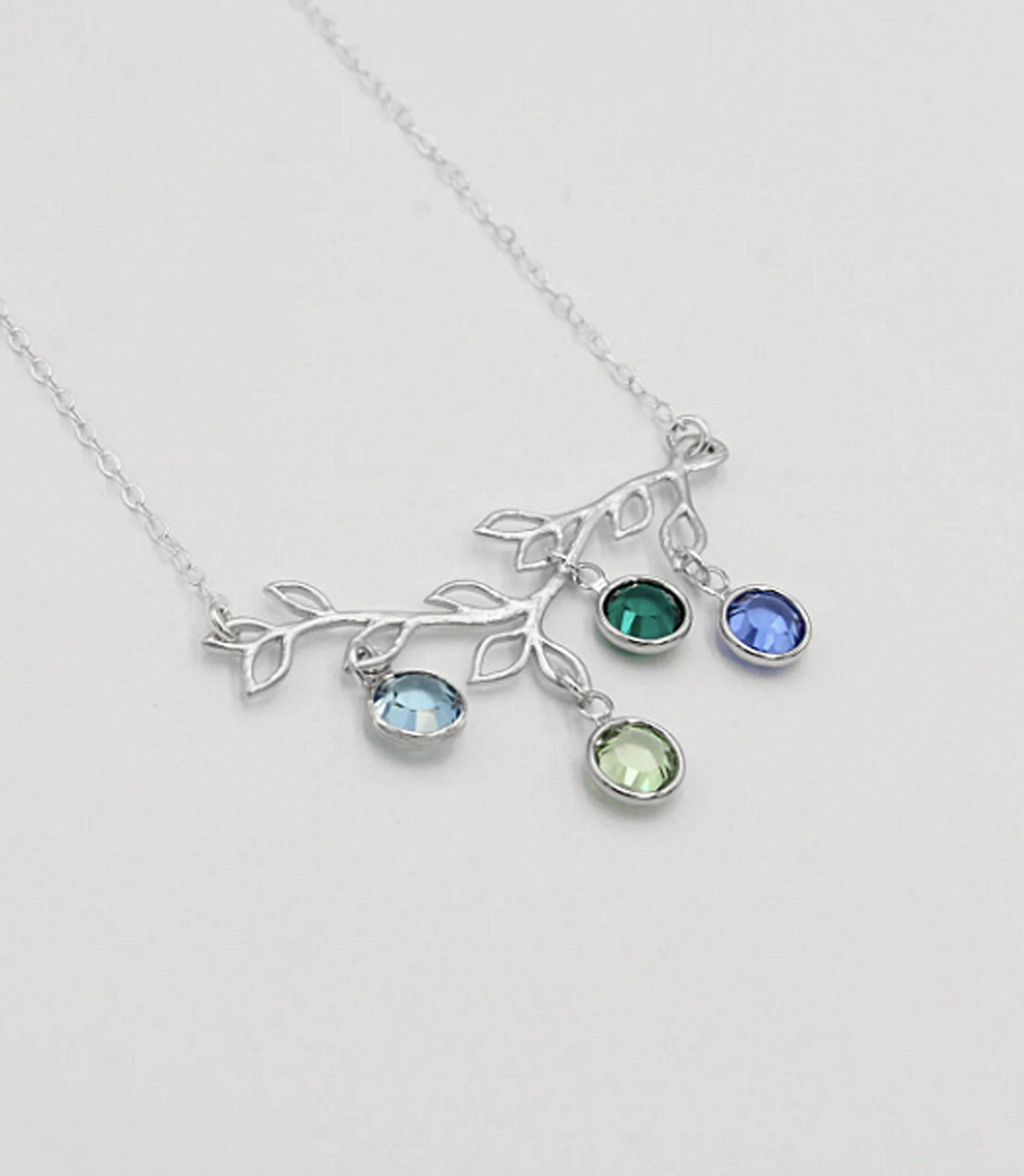 Branch Necklace Birthstone Necklace Family Tree Necklace Etsy Canada