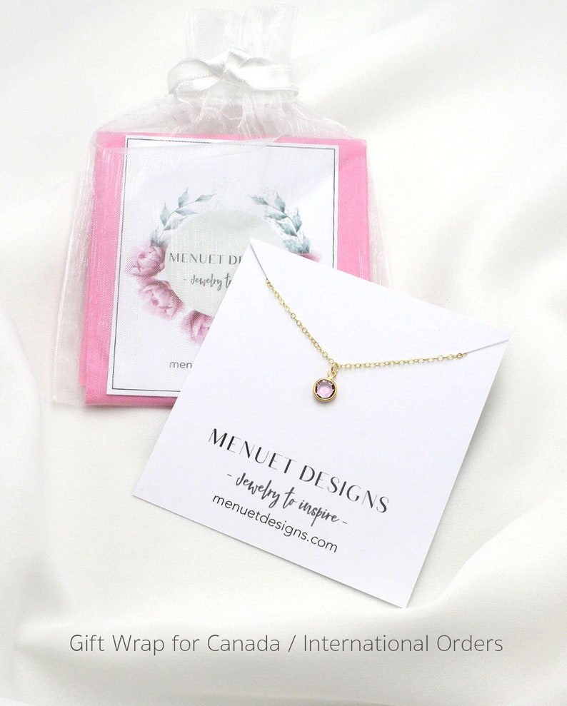 Personalized Sisters Necklace Sister's Gift Rose Gold Flower Charm Orchid Flowers Wedding Bridal Jewelry Gift image 9