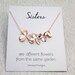 BEST SELER Sisters Necklace | Rose gold Flower Necklace | Three Orchid Flower | Wedding Bridal Gift | September Birthday | Silver Gold