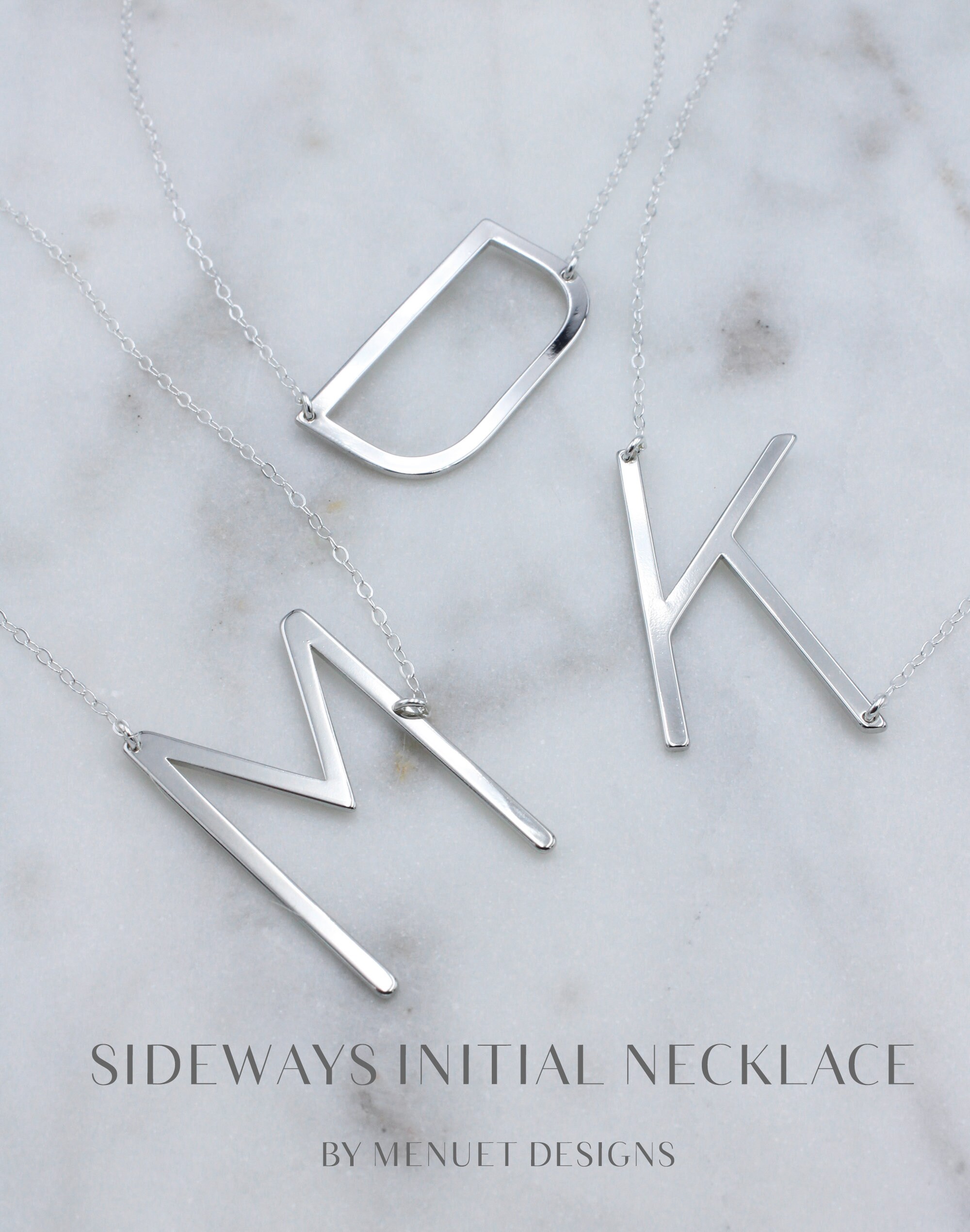 Letter Necklace Initial Pendant 