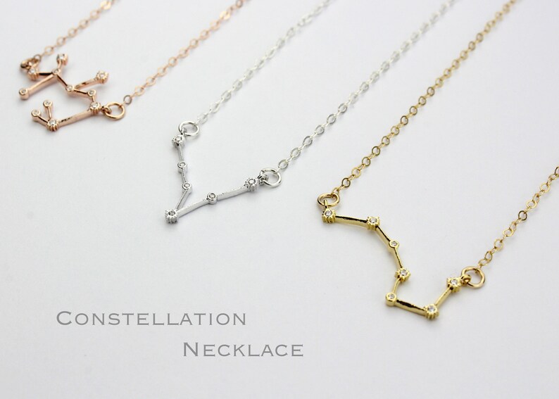 zodiac constellation necklace diamond