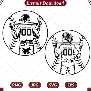 野球選手名SVG、野球選手SVG、野球ママSVG、野球チームSVG、野球選手クリップアート、PNG DXF Jpg EPSカットファイル