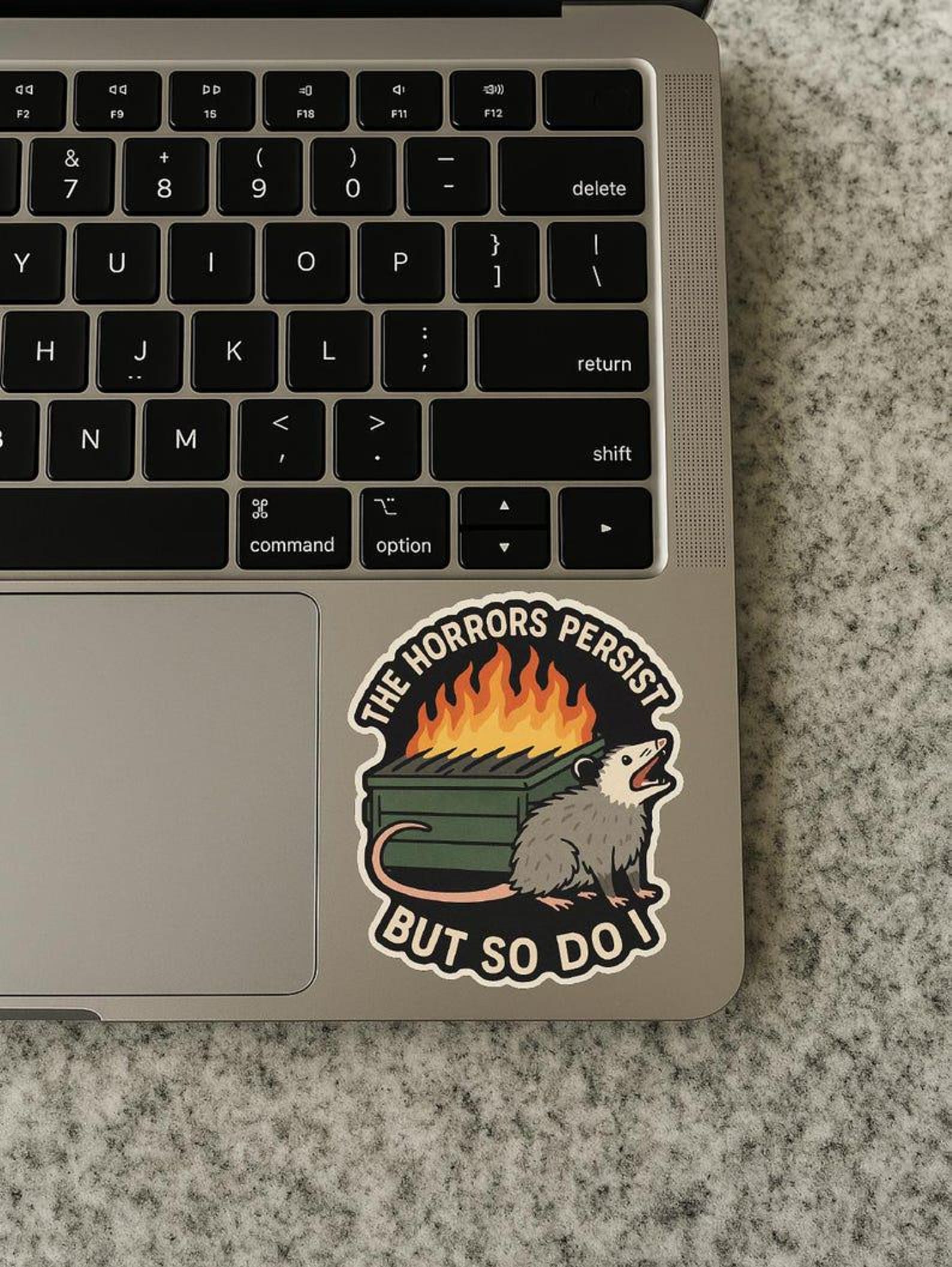 The Horrors Persist Possum Sticker, Funny Meme Decal - Etsy