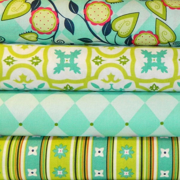 Michael Miller Fabric - Andalucia Evergreen 4 yard Bundle