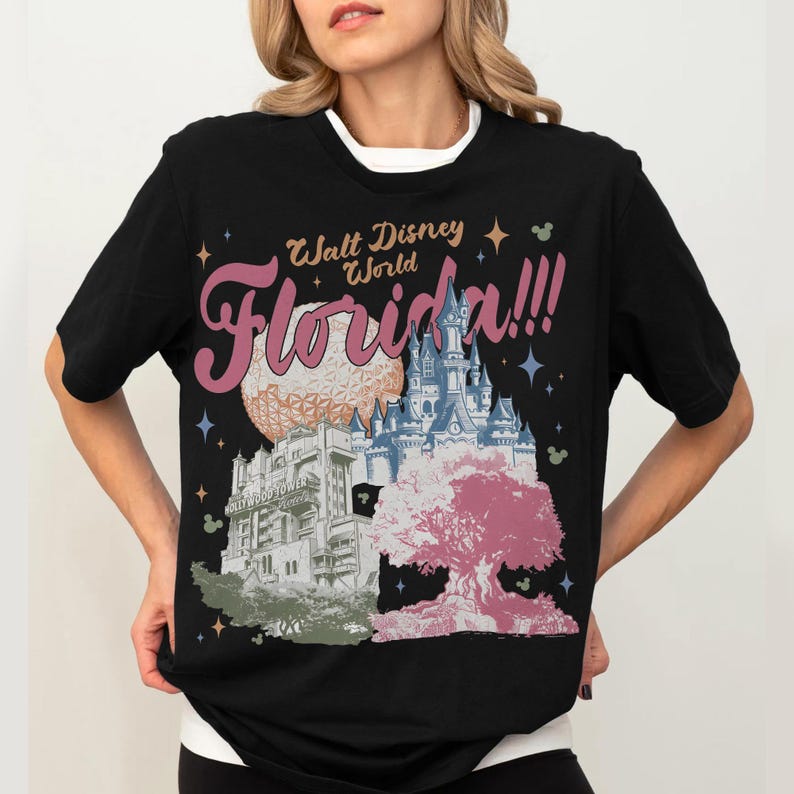 Disney World Florida Vacation Shirt 2026, Magical Orlando Trip Tee, Disney 4 Parks Icons Graphic Top, Disney World Squad Shirt image 5