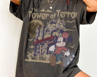 Vintage Tower of Terror Shirt, Retro Mickey Mouse Bellhop Tee, Hollywood Tower Hotel Top, Hollywood Studios Disney Gift