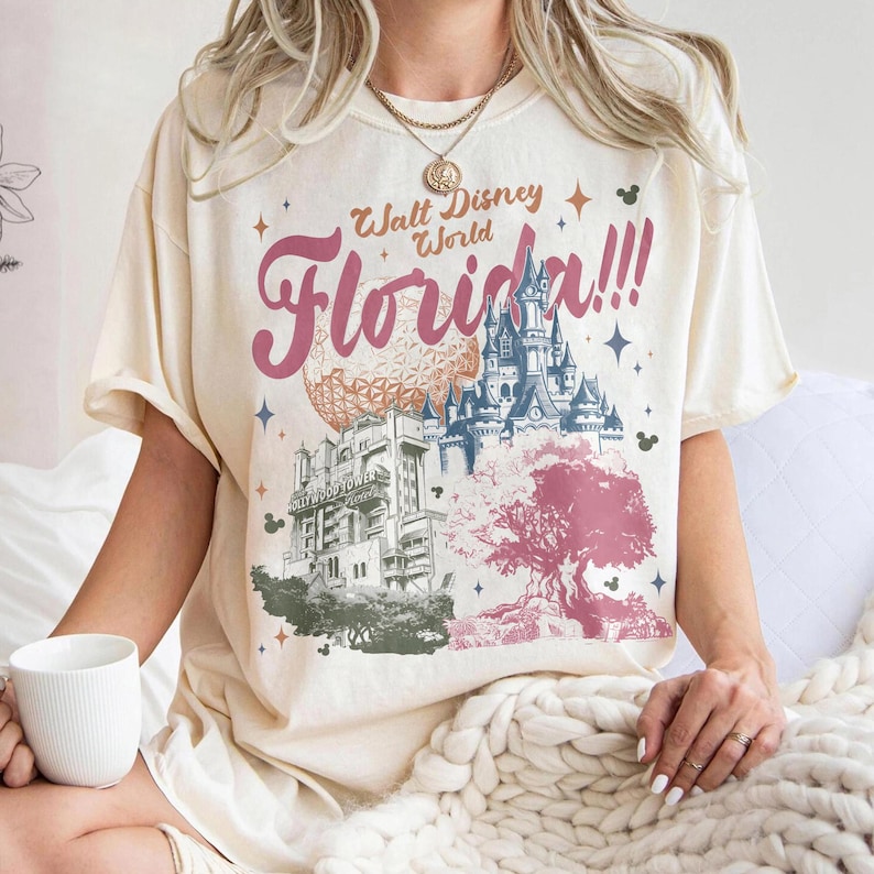 Disney World Florida Vacation Shirt 2026, Magical Orlando Trip Tee, Disney 4 Parks Icons Graphic Top, Disney World Squad Shirt image 2