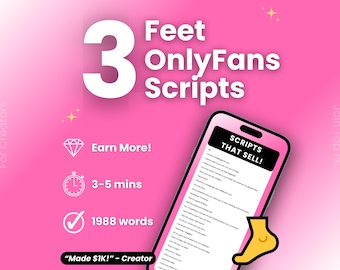 JOI OnlyFans Scripts Bundle: 3 Feet + Bonus (1,900+ Words)