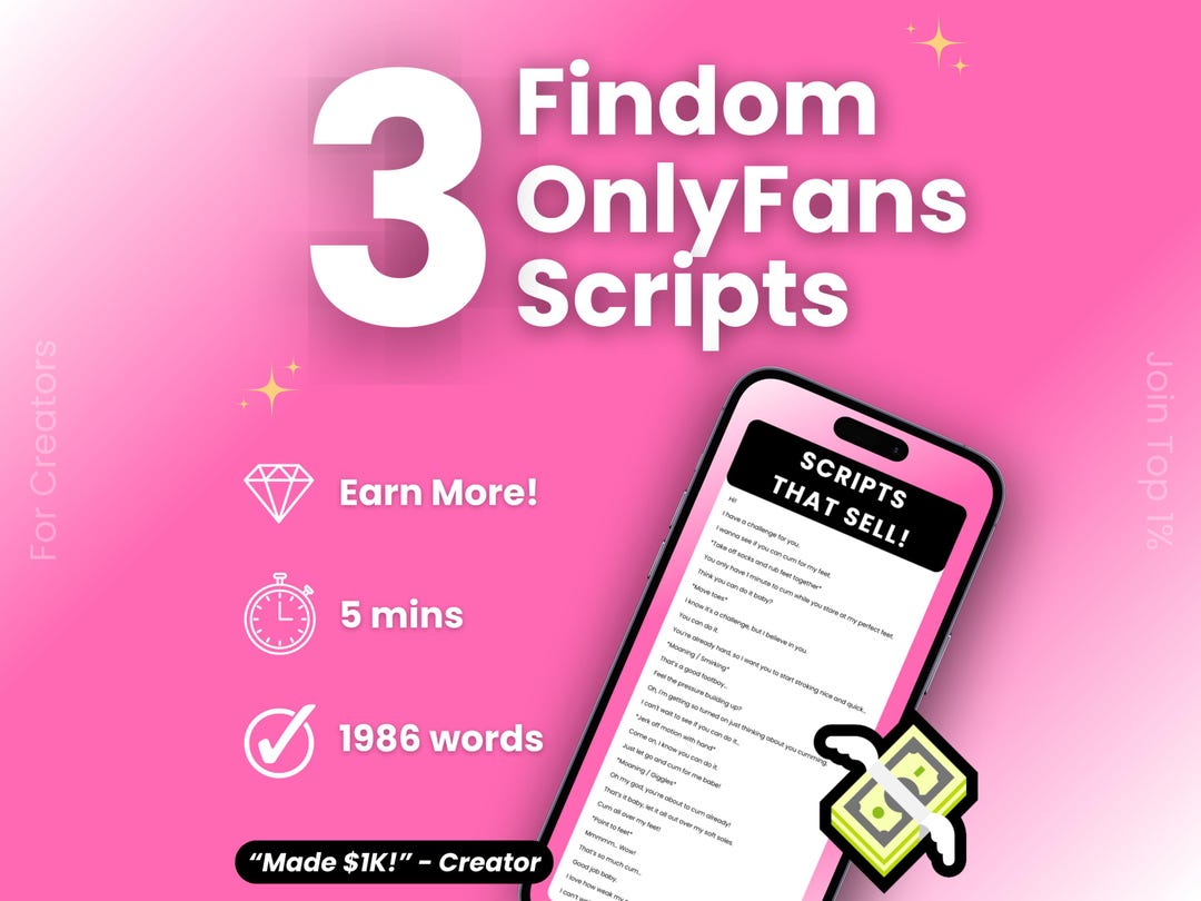 JOI Onlyfans Scripts Bundle: 3 Findom + Bonus (1,900+ Words) - Etsy
