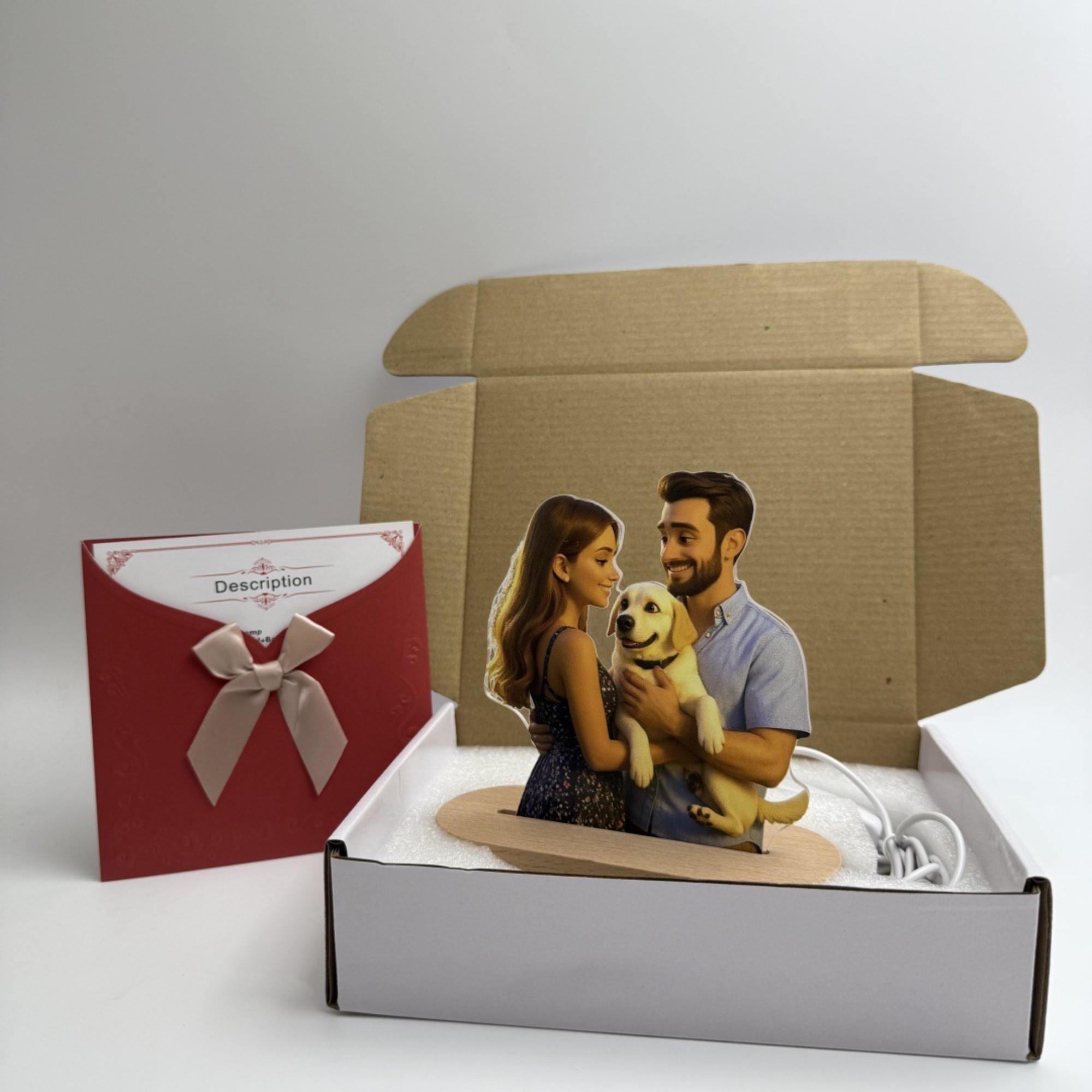 Personalized Anime Style Photo Night Light With Custom Engraved Base ...