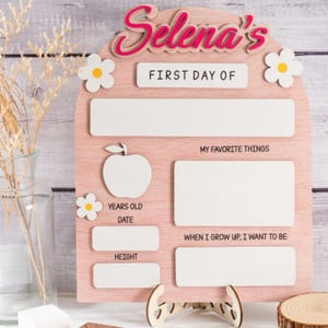 Personalized First Day of School Sign: Reusable Chalkboard