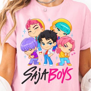 Saja Boys Boy Band Shirt, Kpop Demon Hunters Movie Shirt, Bootleg Retro Movie Shirt, Demon Hunters Merch Shirt, Kpop Saja Boys Shirt