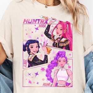 Kpop Demon Hunters Shirt, Huntrix Girl T-Shirt, Kpop idol group Shirt, Mira, Rumi, Joey Shirt,Demon Hunter Merch, Gift for Huntrix fan Shirt