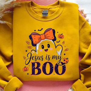 Jesus Is My Boo Shirt, Christian Halloween T Shirt, He Is My Light Fright Night Shirt, Funny Faith Fall Shirt, Halloween Christian Gift