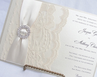 lace invitations etsy