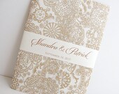 Unique Wedding Invitation, Gold Wedding Invite, SARAHIE-13