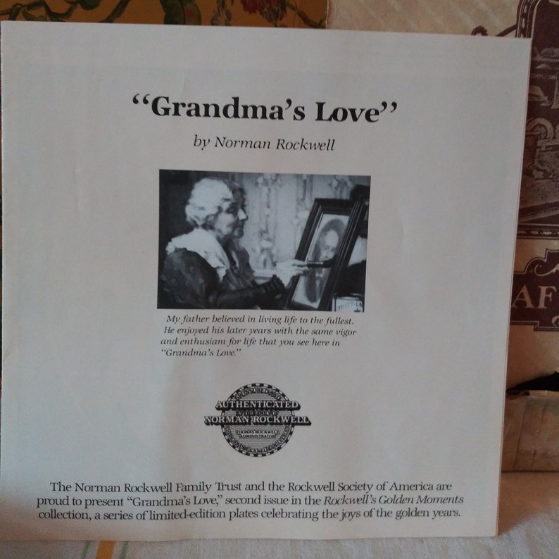 Knowles China Collectors Plate Grandma/'s Love