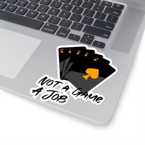 Kiss-Cut speelkaartstickers, leuke cadeaus voor gamers, laptopdecor, pokerfeestgunsten, unieke kunst voor kaartliefhebbers