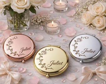 Gift for her,Personalized Compact Mirror, Mother of the Bride Gift, Gift for Mom From Daughter, Mother of Groom Gift, Pocket Mirror