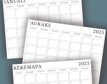 2025 Hawaiian Calendar (ʻAlemanaka)