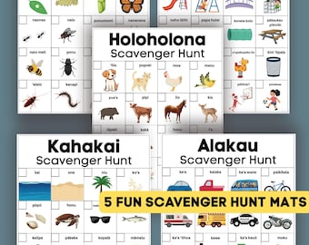 ʻŌlelo Hawaiʻi Scavenger Hunt Mats
