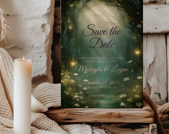 Whimsical Save the Date | Wedding Invitation Template, Save the Date Template, Invitation Suite, Wedding Invite Bundle, Canva Template