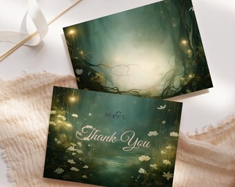 Whimsical Thank You Card | Wedding Invitation Template, Save the Date Template, Invitation Suite, Wedding Invite Bundle, Canva Template