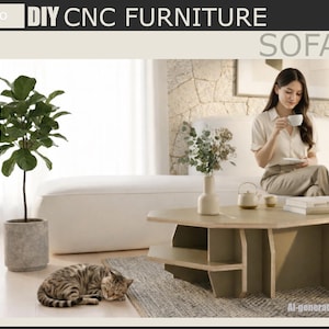 DIY Sofa Table Blueprint – CNC Cut File for Modern Home Decor