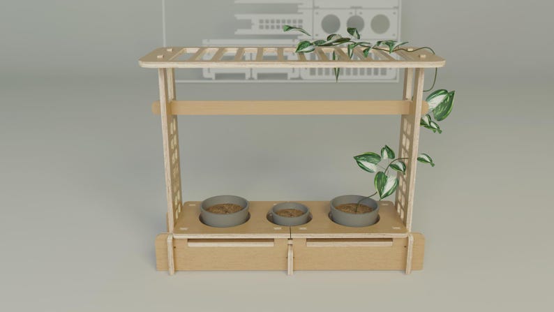 Indoor CNC Mini Plant Shelf - Mini Pergola DXF File – Flat Pack ...