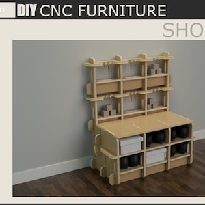 Zapatero multifuncional (archivo DXF para corte láser)