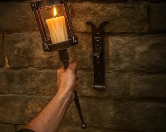 Iron Candle Sconce Viking Candlestick Outdoor Sconce Gothic Chandelier Outdoor Lighting Fixtures History Lover Candlestick