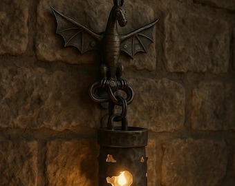Medieval Iron Wall Lantern: Gothic Gift