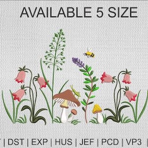 Botanical Embroidery Design – Digital Floral Leaf Pattern for Machine Embroidery – Instant Download PES DST JEF