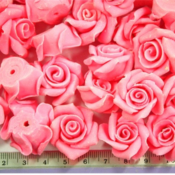 Miniature Roses Mini Flowers Polymer Clay Supplies 20 pcs