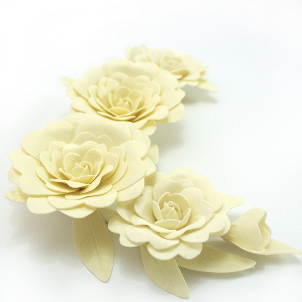 Handmade Polymer Clay Flowers Supplies for Elegant Wedding Etsy