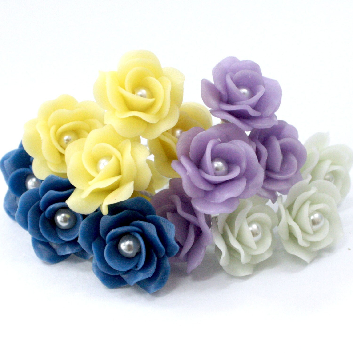 Miniature Polymer Clay Roses Handmade Flowers Supplies for Etsy