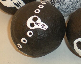 Skull Hand painted Eco Rattles Skull themed shakers Unique Instrument