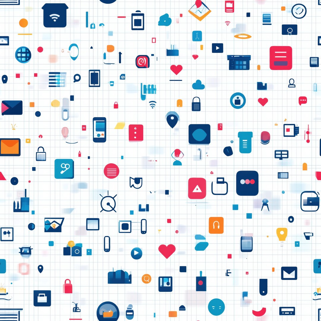 Tech Savvy Seamless Pattern, Standard & Jumbo Sizes Included! - Etsy