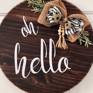 Oh Hello, Rustic Wood Door Hanger