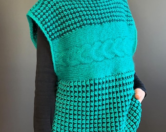 Upcycled Knit Top: Handmade Sleeveless Knitwear