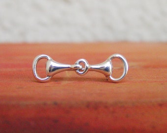 Snaffle Bit Stock Pin - Snaffle Bit Brooch - English Horse Riding Pin -  Horse Sterling Silver - Equestrian Brooch - Horse Jewelry