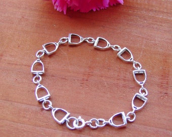 Stirrup Bracelet, Horse Jewelry,  Sterling Silver, Equestrian Bracelet, Equestrian Jewelry, Horse Bracelet, Horse Back Riding Gifts